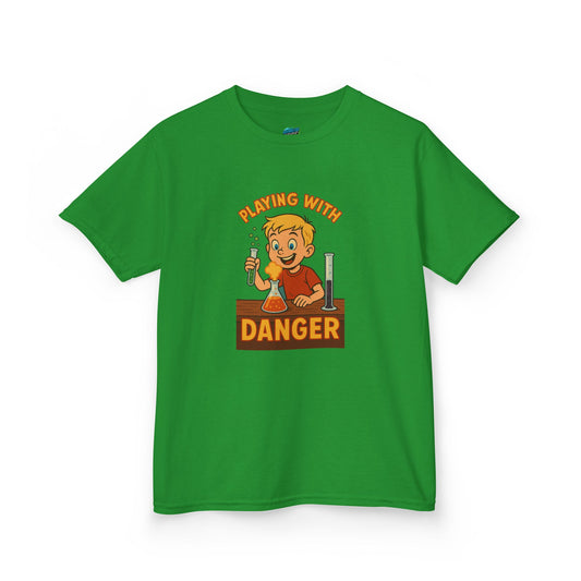 Playing with Danger Boys' Heavy Cotton T-Shirt