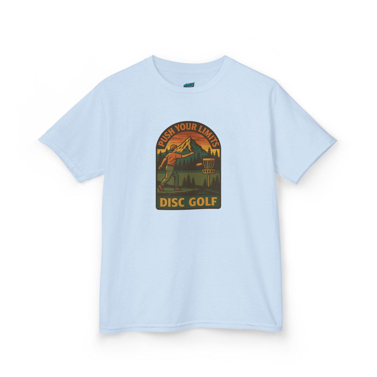 Push Your Limits Disc Golf Classic Boys' Heavy Cotton T-Shirt