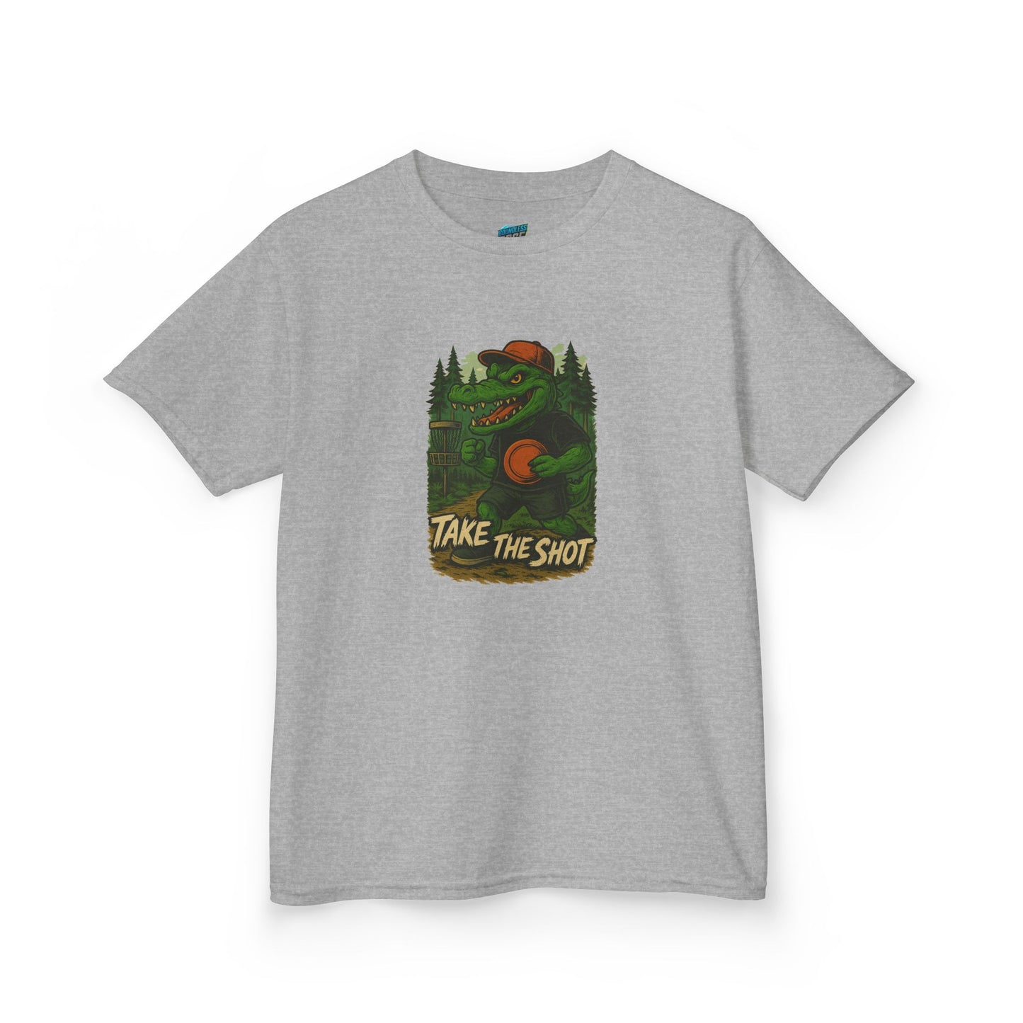 Take the Shot Disc Golf Edgy Gator Girls' Heavy Cotton T-Shirt