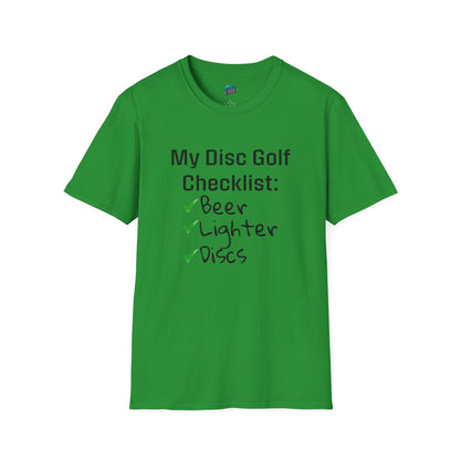 My Disc Golf Checklist Disc Golf Humor Men's Basic T-Shirt