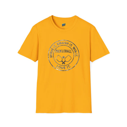 Serve it. Smash it. Win it. Love it. Pickleball Men's Basic T-Shirt