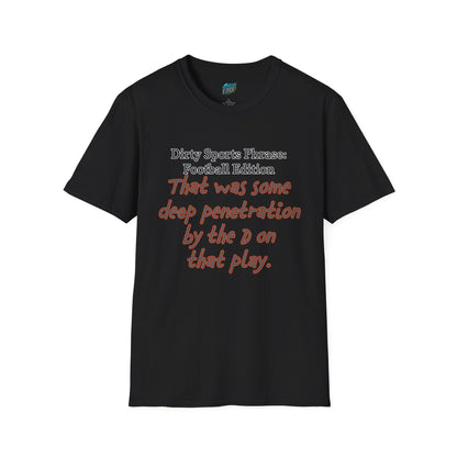 Dirty Sports Phrase Football Humor Women's Basic T-Shirt