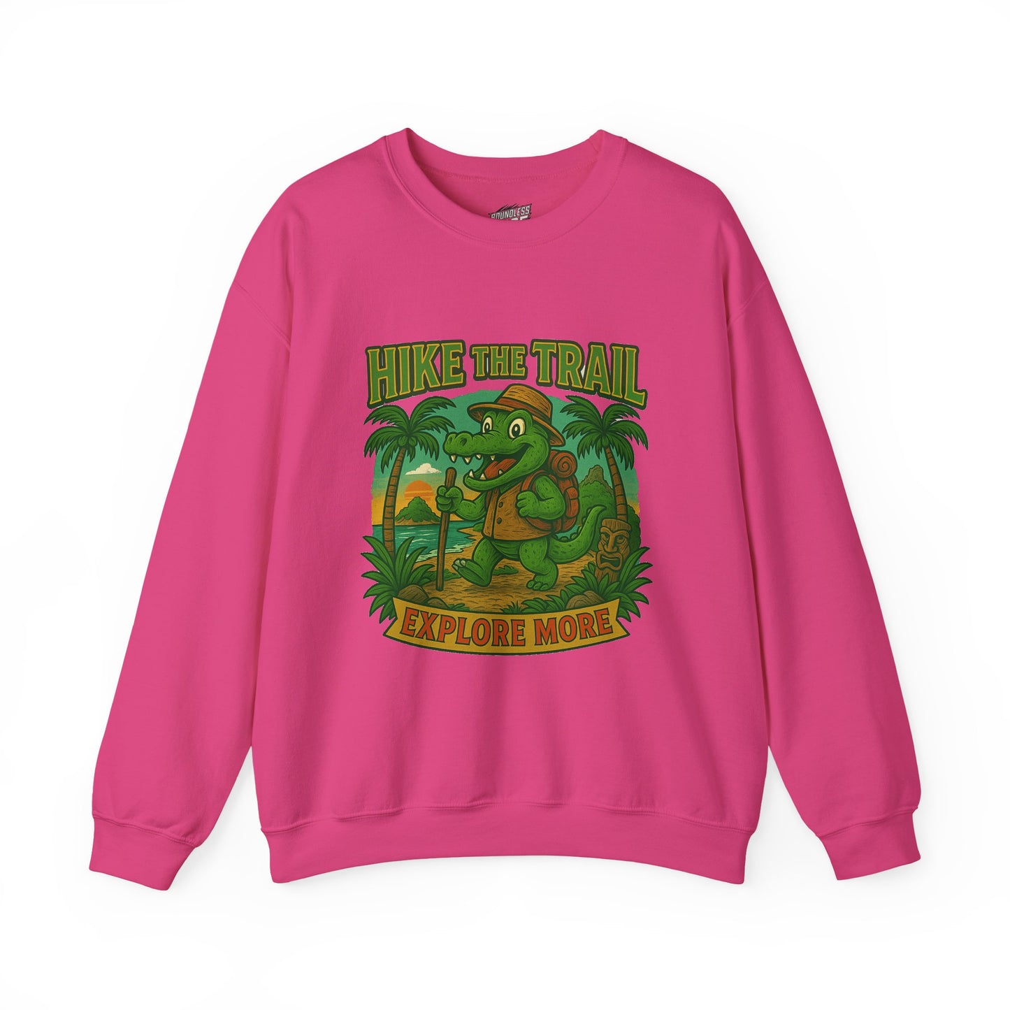 Hike the Trail Explore More Hiking Women's Basic Crewneck Sweatshirt