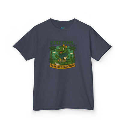 Stay Cool. Play Cold-Blooded Gator Golf Girls' Heavy Cotton T-Shirt