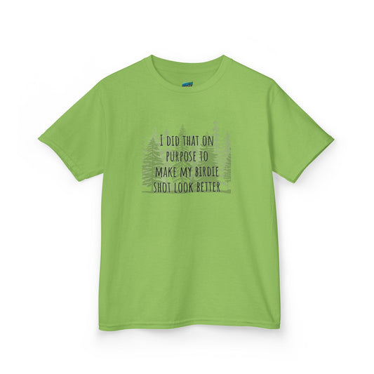 I Did That On Purpose... Disc Golf Humor Boys' Heavy Cotton T-Shirt