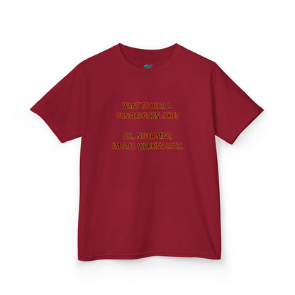 Construction Joke Humor Boys' Heavy Cotton T-Shirt