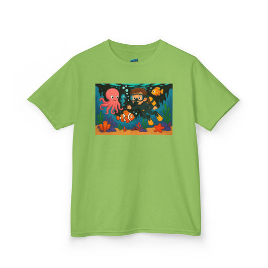 Ocean Explorer Playing with Danger Girls' Heavy Cotton T-Shirt