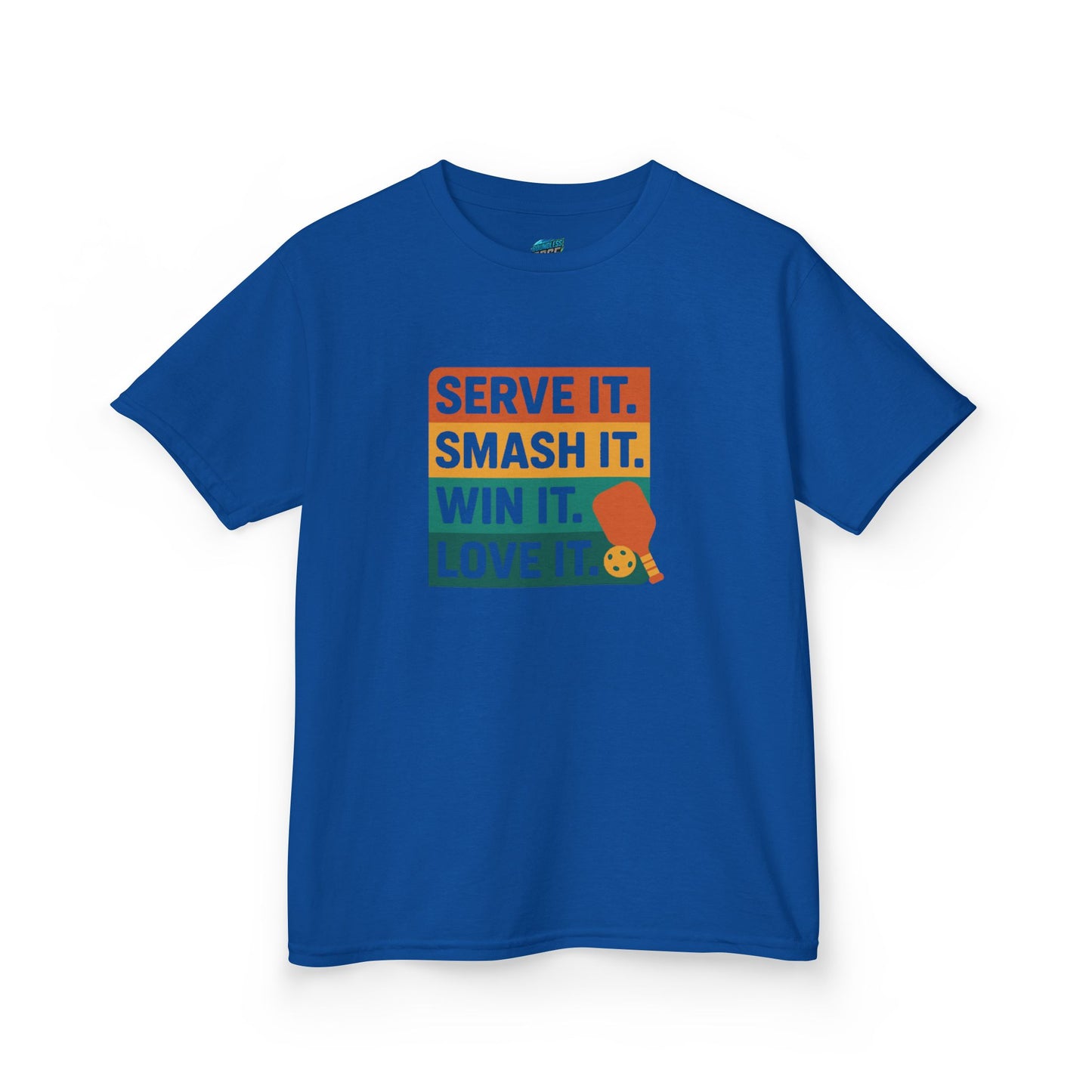 Serve it. Smash it. Win it. Love it. Classic Pickleball Boys' Heavy Cotton T-Shirt