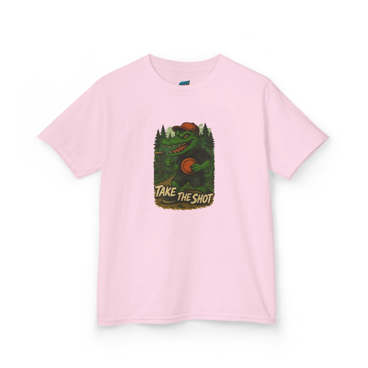 Take the Shot Disc Golf Edgy Gator Girls' Heavy Cotton T-Shirt