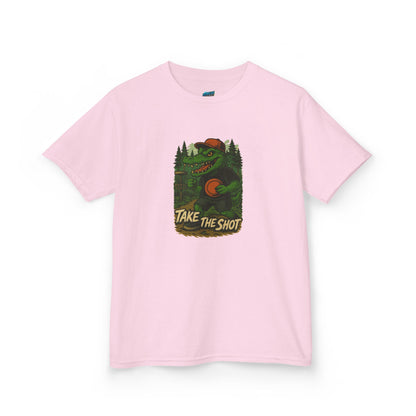 Take the Shot Disc Golf Edgy Gator Girls' Heavy Cotton T-Shirt