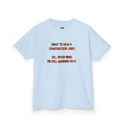 Construction Joke Humor Boys' Heavy Cotton T-Shirt
