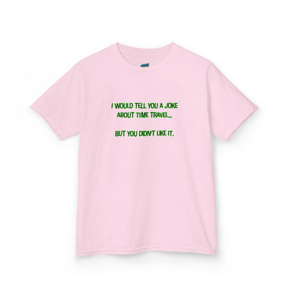 Time Travel Joke Humor Boys' Heavy Cotton T-Shirt