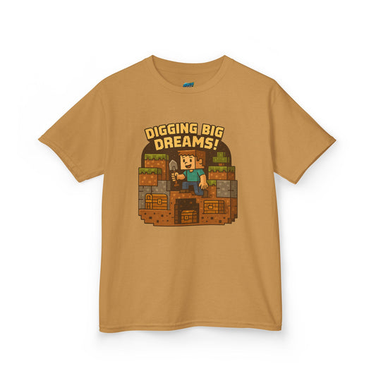 Digging Big Dreams Playing with Danger Boys' Heavy Cotton T-Shirt