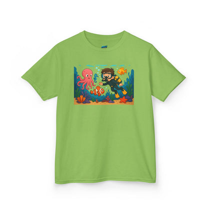 Ocean Explorer Playing with Danger Boys' Heavy Cotton T-Shirt