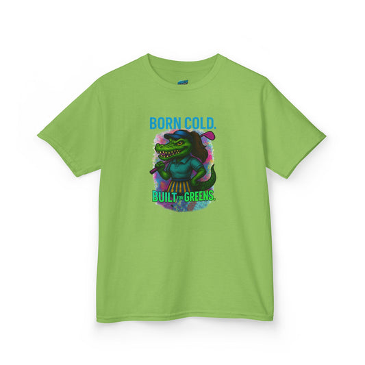 Born Cold. Built For Greens. Gator Golf Girls' Heavy Cotton T-Shirt