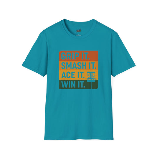 Grip it. Smash it. Ace it. Win it. Disc Golf Women's Basic T-Shirt