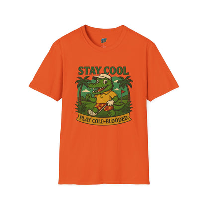 Stay Cool. Play Cold-Blooded Gator Golf Men's Basic T-Shirt