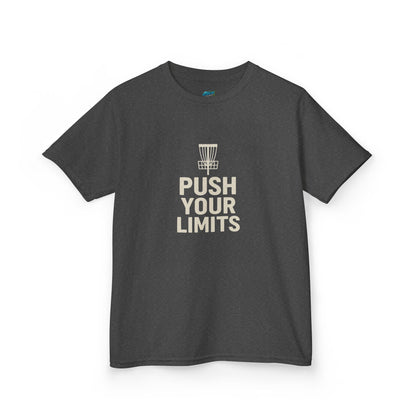 Push Your Limits Disc Golf Boys' Heavy Cotton T-Shirt