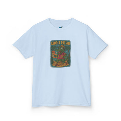 Paddle Patrol Gator Pickleball Boys' Heavy Cotton T-Shirt