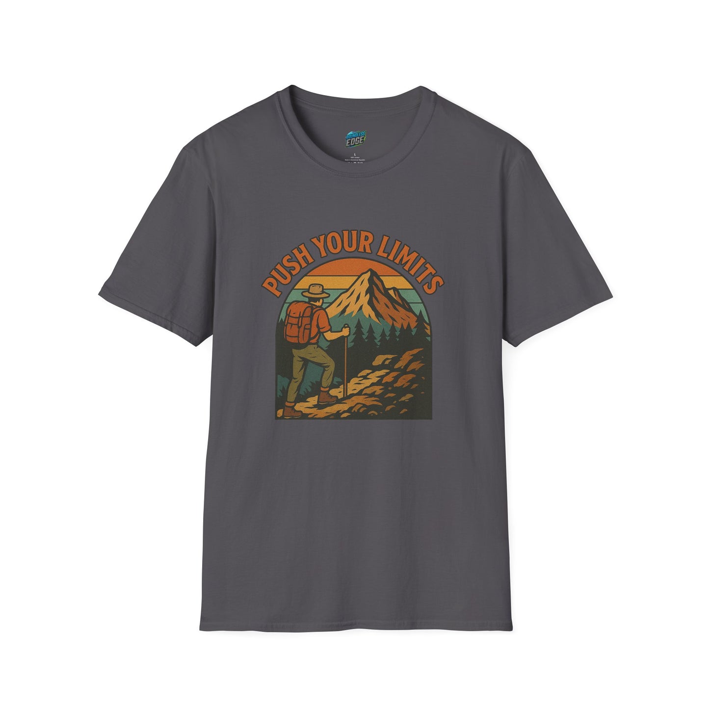 Push Your Limits Hiking Vintage Men's Basic T-Shirt
