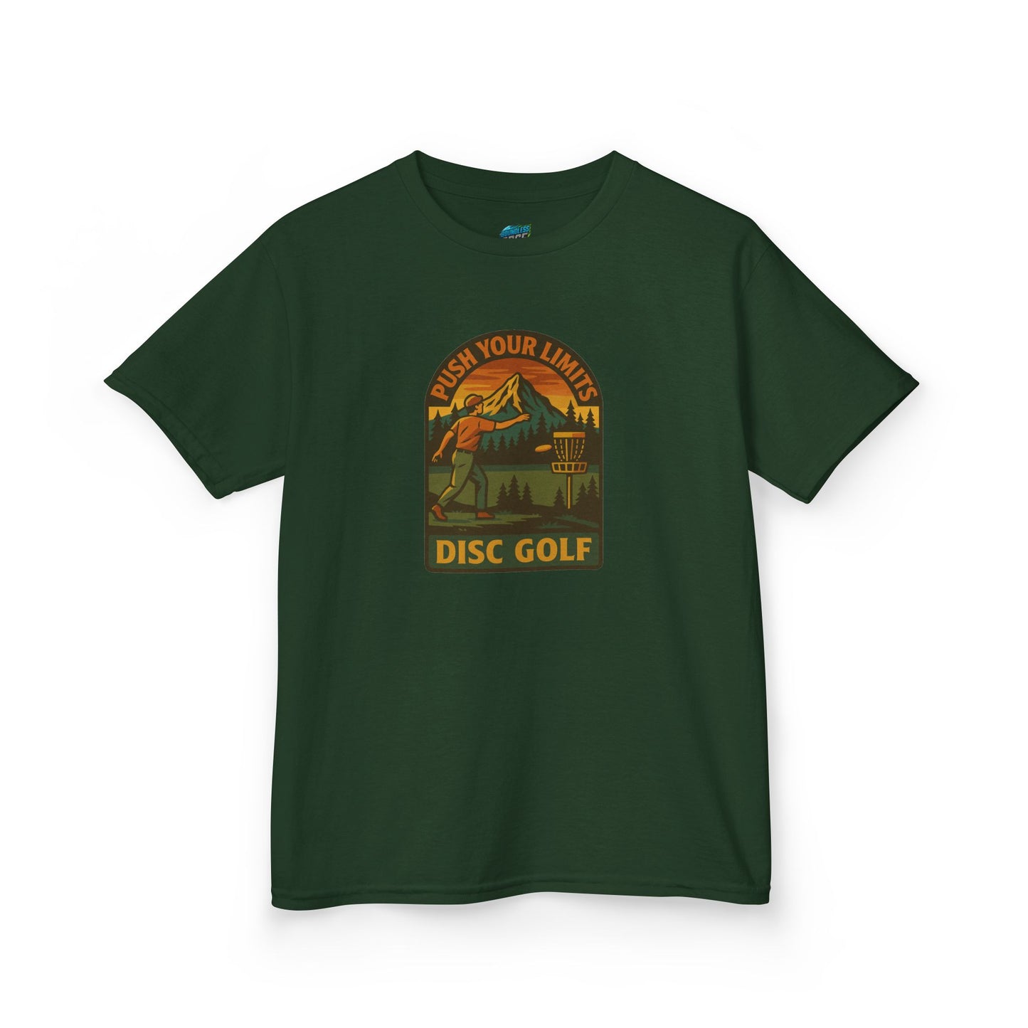 Push Your Limits Disc Golf Classic Boys' Heavy Cotton T-Shirt