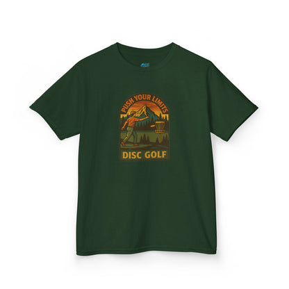 Push Your Limits Disc Golf Classic Boys' Heavy Cotton T-Shirt