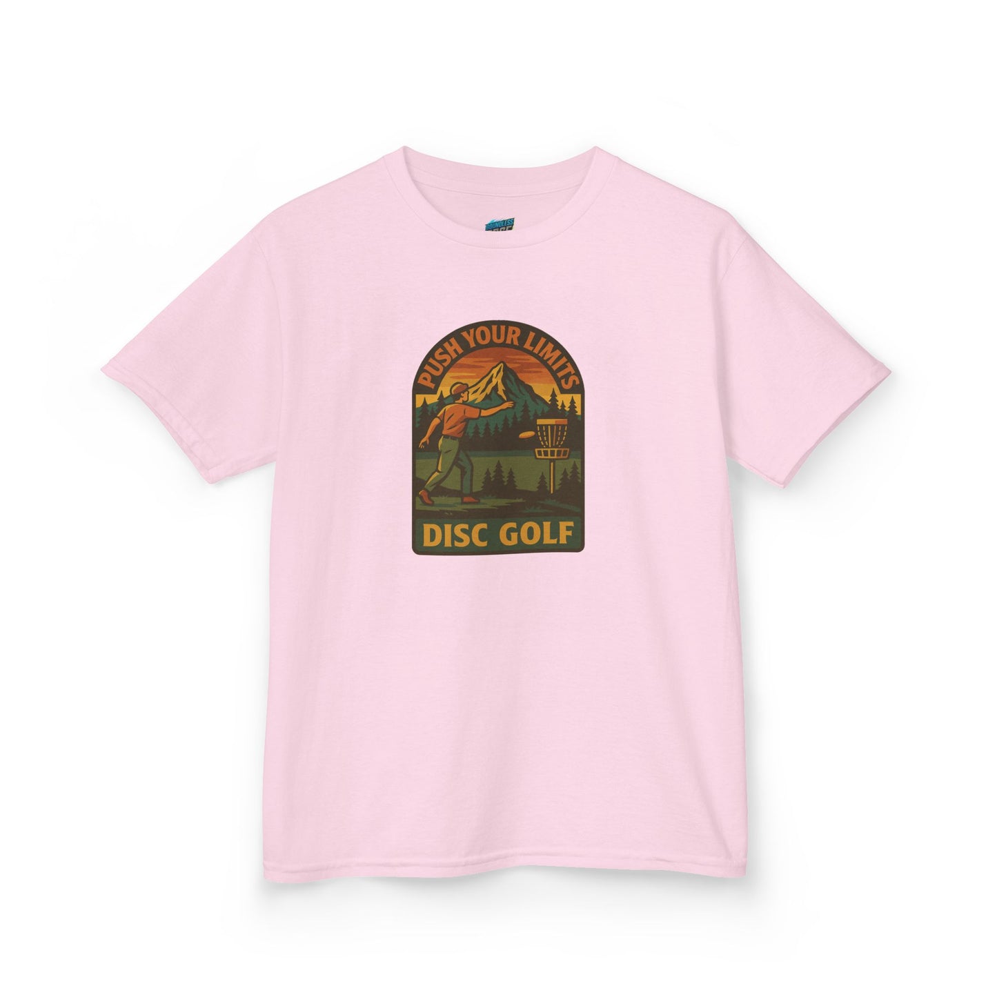 Push Your Limits Disc Golf Classic Boys' Heavy Cotton T-Shirt