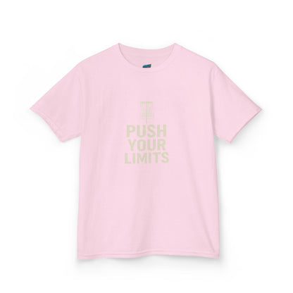 Push Your Limits Disc Golf Girls' Heavy Cotton T-Shirt