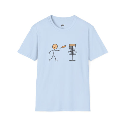 Stick Figure Disc Golf Men's Basic T-Shirt
