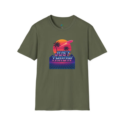 Just Throw Retro Disc Golf Men's Basic T-Shirt