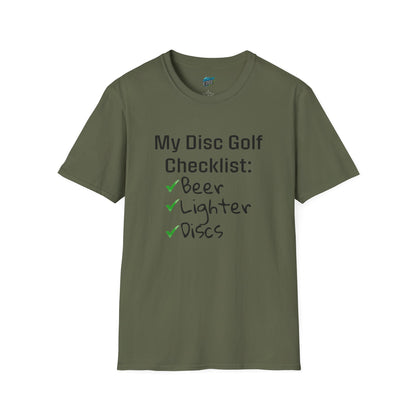 My Disc Golf Checklist Disc Golf Humor Men's Basic T-Shirt