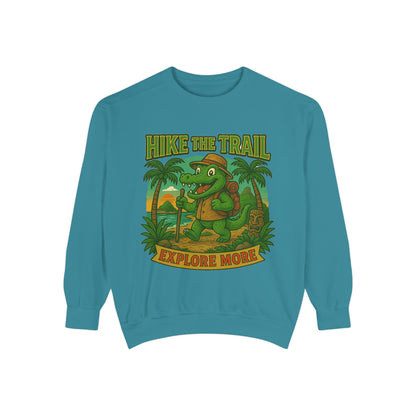 Hike the Trail Explore More Hiking Men's Premium Crewneck Sweatshirt