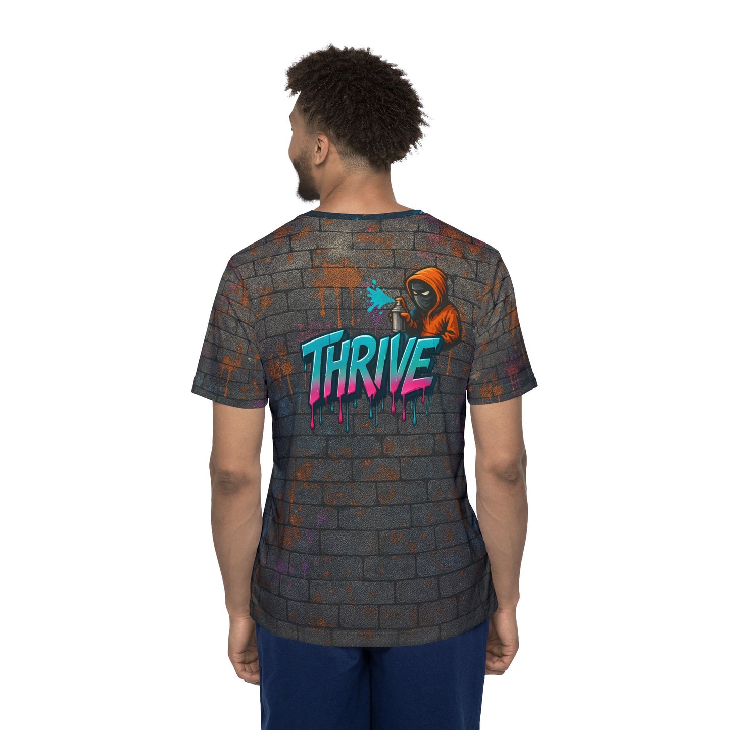 Thrive Graffiti Wall Men's Jersey Premium T-Shirt