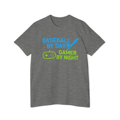 Baseball by Day, Gamer by Night Men's Premium T-Shirt