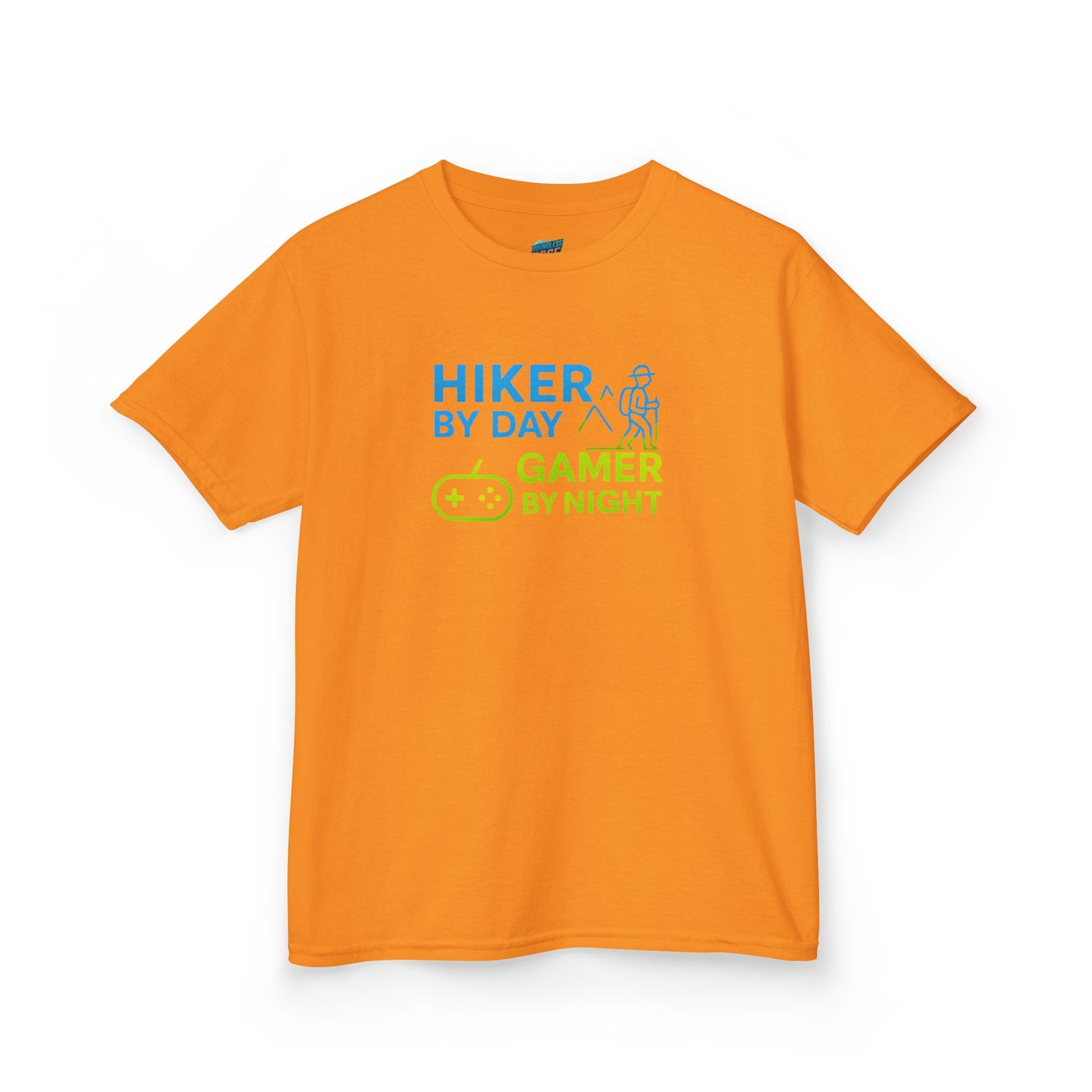 Hiker by Day, Gamer by Night Hiking Girls' Heavy Cotton T-Shirt