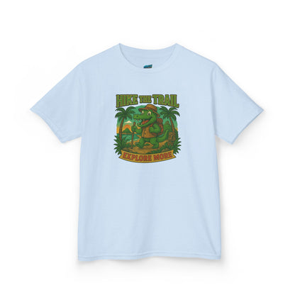 Hike the Trail - Explore More Hiking Gator Girls' Heavy Cotton T-Shirt
