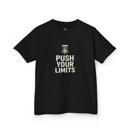 Push Your Limits Disc Golf Girls' Heavy Cotton T-Shirt