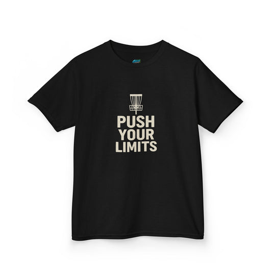Push Your Limits Disc Golf Boys' Heavy Cotton T-Shirt