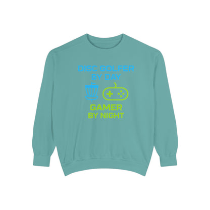Disc Golfer by Day, Gamer by Night Women's Premium Relaxed Fit Crewneck Sweatshirt