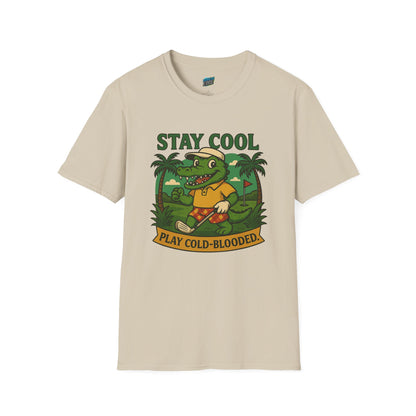 Stay Cool. Play Cold-Blooded Gator Golf Men's Basic T-Shirt