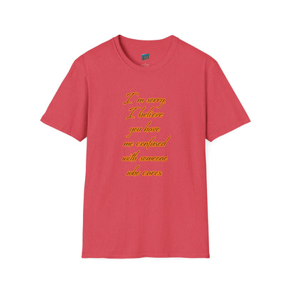 You Have Me Confused With Someone Who Cares Humor Men's Basic T-Shirt