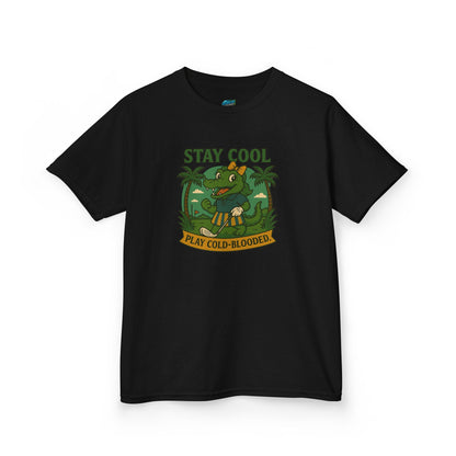 Stay Cool. Play Cold-Blooded Gator Golf Girls' Heavy Cotton T-Shirt