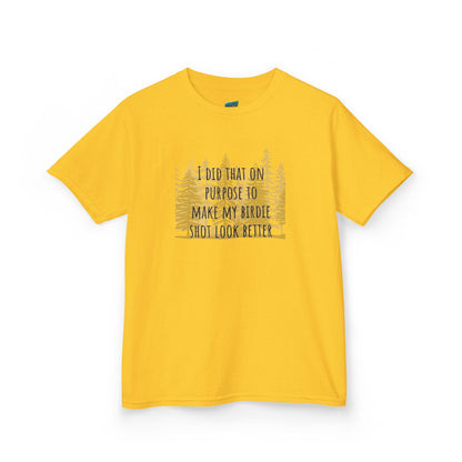 I Did That On Purpose... Disc Golf Humor Boys' Heavy Cotton T-Shirt