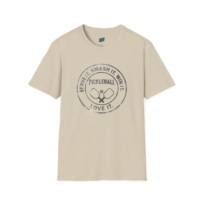 Serve it. Smash it. Win it. Love it. Pickleball Men's Basic T-Shirt