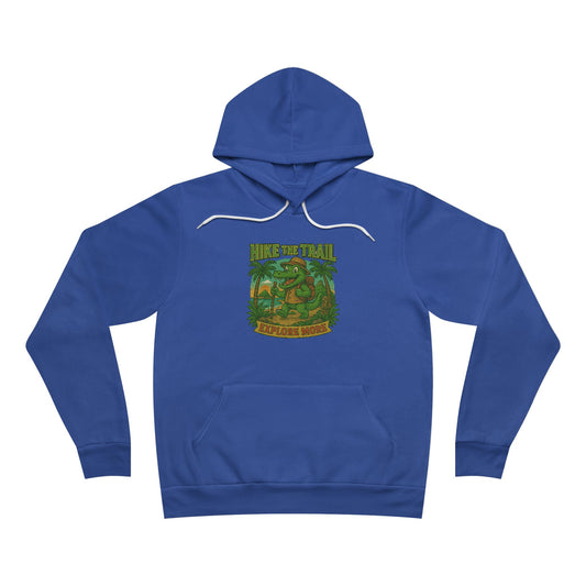 Hike the Trail - Explore More Hiking Women's Premium Fleece Pullover Hoodie Sweatshirt