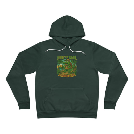 Hike the Trail - Explore More Hiking Men's Premium Fleece Pullover Hoodie Sweatshirt