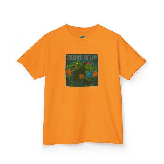 Serve it up Gator Pickleball Boys' Heavy Cotton T-Shirt