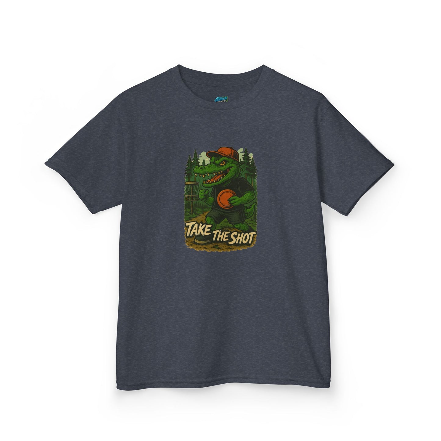 Take the Shot Disc Golf Edgy Gator Girls' Heavy Cotton T-Shirt