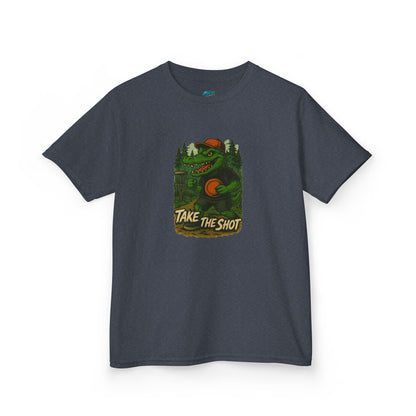 Take the Shot Disc Golf Edgy Gator Girls' Heavy Cotton T-Shirt