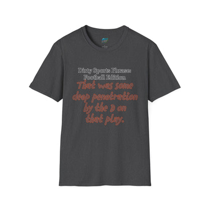 Dirty Sports Phrase Football Humor Women's Basic T-Shirt